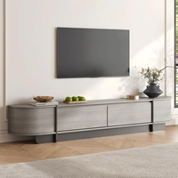 Meuble TV Minimaliste Personnalisé Prêt à Assembler, Unité de Console Multimédia en Bois