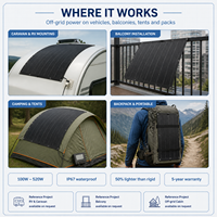 Panneau solaire flexible de 1,95 kg LS-SP100, 50 % plus léger que les modules rigides, avec une conception sans cadre et une garantie de 5 ans incluse