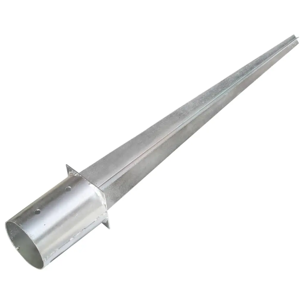 Galvanized Ground Pole Anchor Drive in Fence Post Spikes Round Wood Post Supports