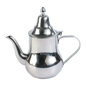 Bouilloire <span class=keywords><strong>marocaine</strong></span> en acier inoxydable avec infuseur, couvercle non magnétique, design moderne et minimaliste, compatible gaz, pour ébullition de l'eau - Product Image 6