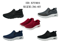 Chaussures décontractées à enfiler pour hommes, légères, respirantes, en maille, à semelle souple, pour la gym et la marche, avec logo personnalisé, vente en gros