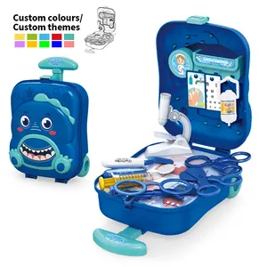 Leemook 2024新款2合1儿童手提箱玩具套装医生玩玩具儿童医疗工具套装