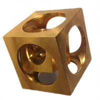 Droitier — gabarit en laiton de fraisage CNC, cube creux carré, avec votre design, 100 pièces