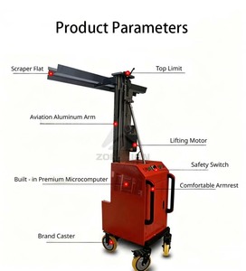 Elevador de pulverización de paredes con protección anticolisión para mástiles, previene daños por arañazos en rieles durante el traslado en obra - Product Image 2