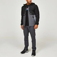 Veste d'assaut confortable en tissu polyester personnalisée en usine pour hommes DTG motif brodé veste à fermeture éclair à clip à la mode