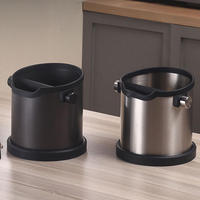 Boîte à café avec barre anti-choc, base en caoutchouc antidérapante, seau intérieur amovible pour café, bar à café, accessoires de bar