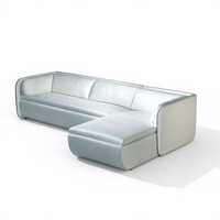 Juego de Sofás Seccionales de Diseño Moderno y Lujoso para Sala de Estar, Muebles de Villa de Alta Calidad del Fabricante, Reposabrazos Blancos Personalizados