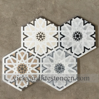 Mosaïques en céramique de marbre de Carrare poli gris de style design chinois moderne pour les murs intérieurs, les salles de bain et les sols d'appartements