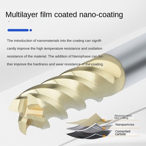 Carburo ad alta temperatura speciale fresatrice HRC60 4-flauto fresatura convenzionale per centro di tornitura - Product Image 2