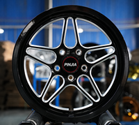 Roue avant PJ Front Runner polie, chrome noir, brossée, 18x5 18x7 pour Lamborghini Gallardo Huracan Aventador Revuelto