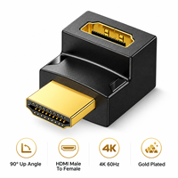   Gerader Adapter 4K 60Hz Stecker auf Buchse Schwarz Vergoldeter Anschluss für Desktop-Monitor Projektor Heimkino