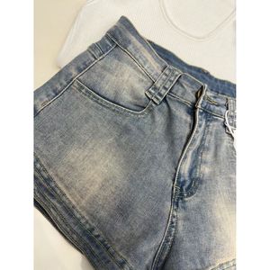 กางเกงขาสั้นผ้ายีนส์สีฟ้าย้อนยุคสำหรับผู้หญิงกางเกงเอวสูงสไตล์อเมริกันสำหรับฤดูใบไม้ผลิ2025ฤดูร้อน - Product Image 2