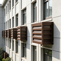 Cache-unité extérieure pour climatiseur en alliage d'aluminium avec design creux pour la ventilation et la réduction du bruit
