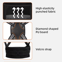 Nouvelle ceinture de soutien dorsal respirante en néoprène, réglable, correcteur de posture, protection du dos, de la clavicule, de la colonne vertébrale, des épaules et des lombaires
