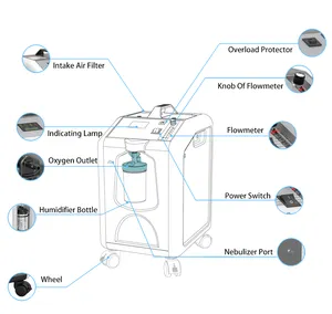 MICiTECH 5L מכונת חמצן בתא חמצן בלחץ גבוה לשימוש ביתי לרכז חמצן בבית חולים