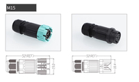 Conector de Cable de Iluminación CIPPUS Negro Impermeable IP68 Macho Hembra de Plástico ABS, Conector de Alimentación de 2, 3, 4, 5 y 6 Pines
