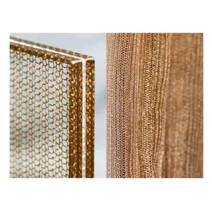 Đồng lụa Net trang trí đám cưới trang trí dây kim loại lưới cho kính cán màu vàng trang trí dây kim loại lưới