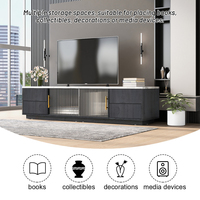 Meuble TV Moderne avec 4 Tiroirs, Grande Capacité de Rangement, Console Multimédia Centre de Divertissement pour Salon et Chambre