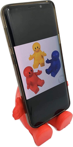 Toptan özel Logo PU köpük insan şekilli cep telefon tutucu stres giderici oyuncak - Product Image 3