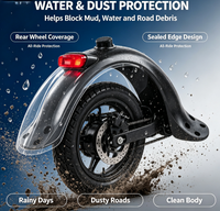 Garde-boue arrière pour Scooter électrique M365 PRO, support universel à 4 trous avec feu arrière, protection contre les éclaboussures, étanche