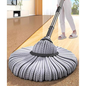Serpillère auto-essorage Spin Mop <span class=keywords><strong>Pro</strong></span> - Conception sans lavage à la main avec essorage simulé à la main |   Outil de nettoyage de sol sans effort - Product Image 1