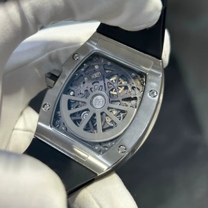 Higher Version Luxury Self-winding Ultra-<b>thin</b> Titanium Skeleton Design Barrel-shaped Dial Sports Wristwatch Mechanical <b>Watch</b> - Product Image 6