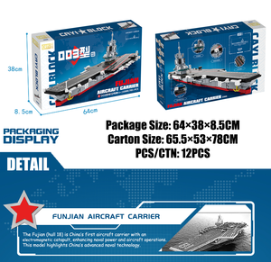 CAYI 003 Fujian porte-avions Moc moderne militaire sous-marin porte-avions bricolage assemblage briques blocs de construction ensembles jouets - Product Image 5