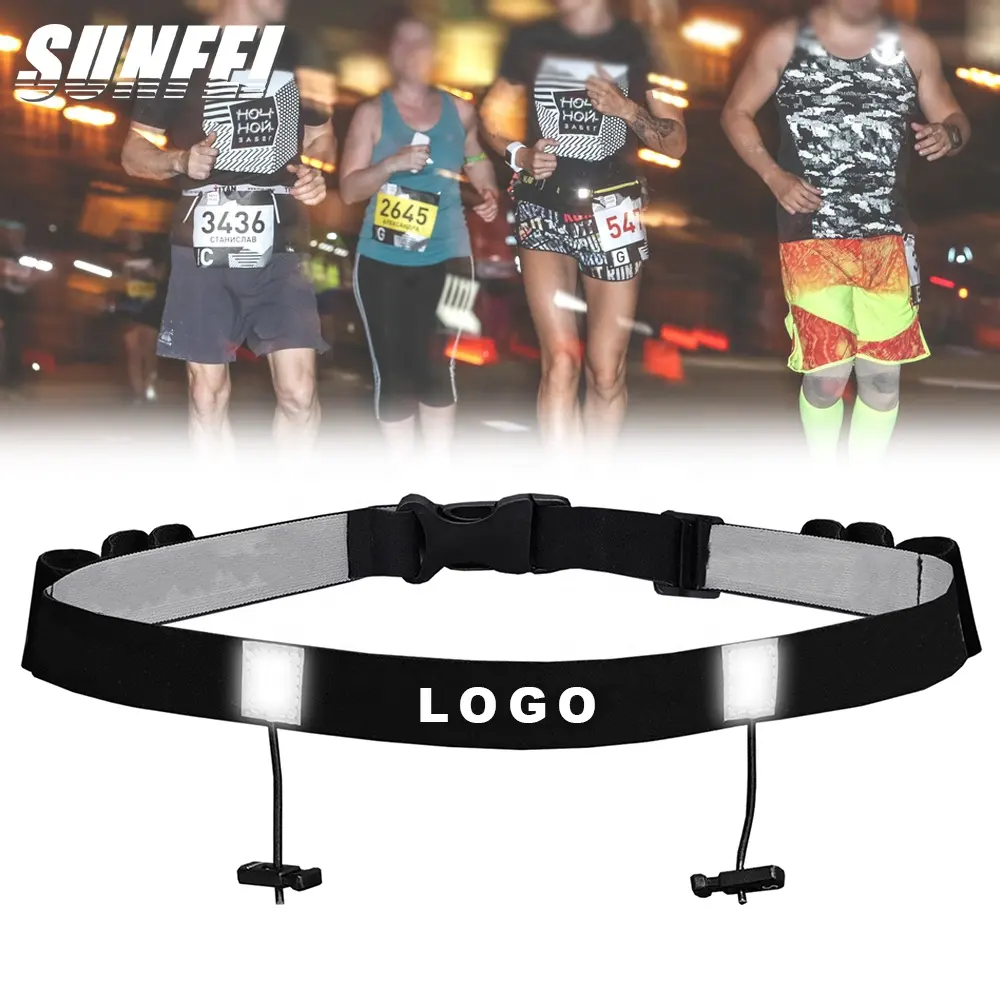 SunFei Reflective marathons Race Number Belt Always Keep You Safe When Running In Low Light - Start Number running Belt