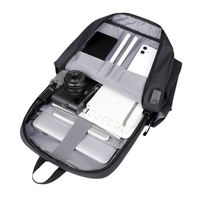 Mochila para Portátil de Negocios con Patrón Geométrico, 15.6 Pulgadas, Impermeable, Antirrobo, Puerto de Carga USB, Cierre de Cremallera Oxford, Bolsa de Viaje de 20-35L