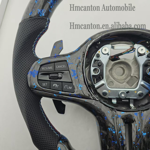 พวงมาลัยรถยนต์หนังแท้แบบเจาะรู คาร์บอนไฟเบอร์ฟอร์จ รุ่นใหม่มาแรง สำหรับ BMW G20 G30 G01 ซีรีส์ 3 ซีรีส์ 5 - Product Image 4