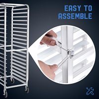 Grille de cuisson à pain 20 niveaux avec roues, chariot à étagère en aluminium, prix d'usine, tarifs bas