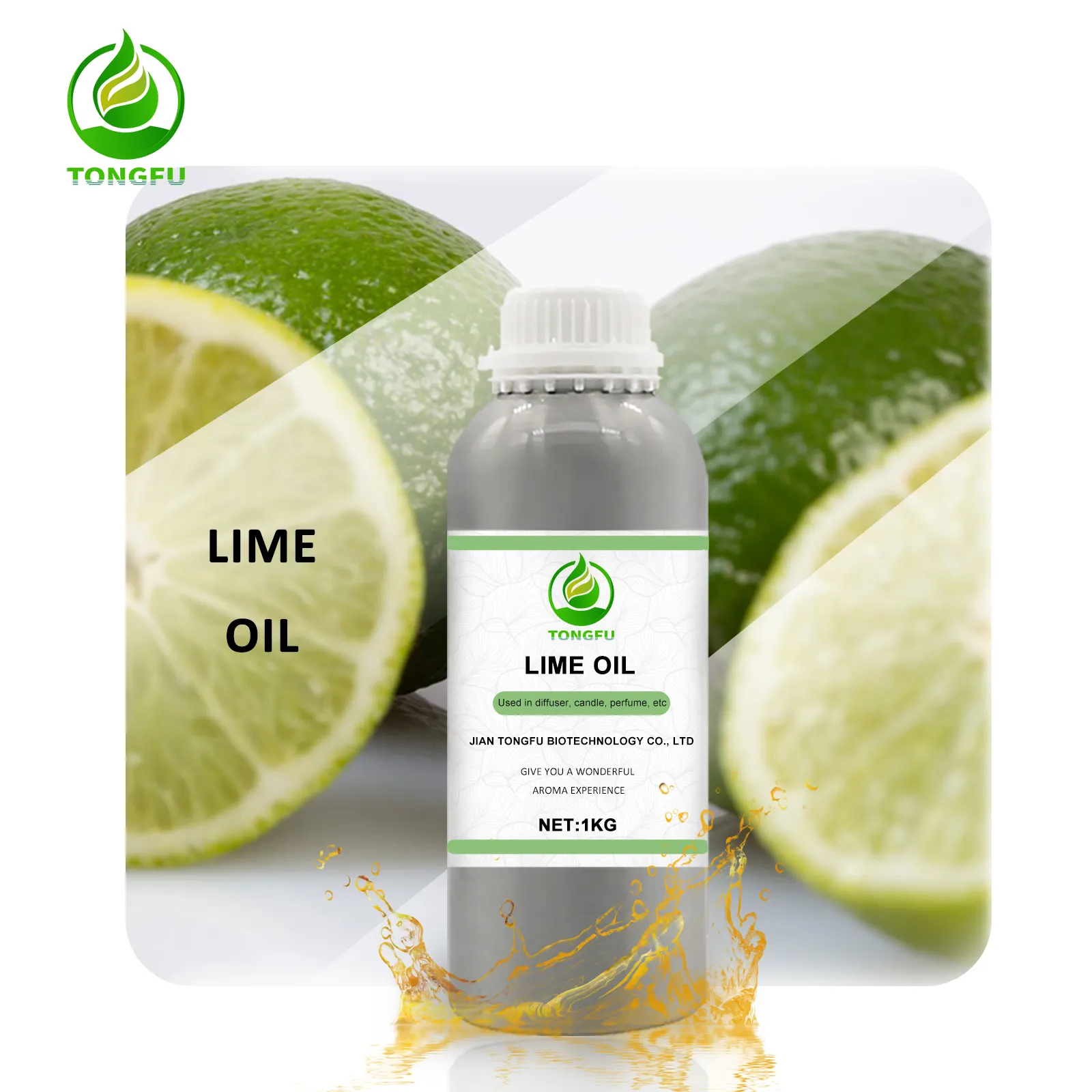 Ätherisches Öl von Zitrusfrüchten 100 %Reines organisches Ätherisches Öl von Lime für Parfümkerzen-Diffusor-Massage