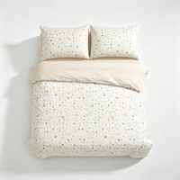 Ensemble de literie en microfibre imprimé et uni assorti, 4 pièces, vente en gros, taille Queen et King, pour les distributeurs de revente en gros