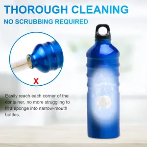 Venda imperdível conjunto de comprimidos para limpeza de garrafas de água, todos com ingredientes naturais, conjunto de escovas para limpeza de garrafas de água