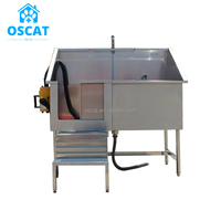 OSCAT vétérinaire toilettage pour animaux de compagnie baignoire Spa porte mobile et ventilateur vétérinaire bain piscine nettoyage chien baignoire éviers clinique vétérinaire