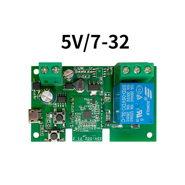DC 7-32V 1CH +433RF for Ewelink APP WiFi Relay Module Wireless Smart Home Remote Switch USB 5V with RF Alexa
