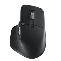 Mouse Nirkabel Logitech MX Master 3S untuk Bisnis dengan Kustomisasi Alur Kerja, 7 Tombol, 2 Roda Penggulung, Receiver Nirkabel 2.4G