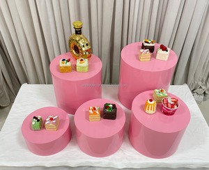 ANNIELU Nuevo Soporte Redondo Cilíndrico para Tartas, Decoración para Bodas, Fondo para Bodas, Baby Shower y Fiestas de Cumpleaños - Product Image 5