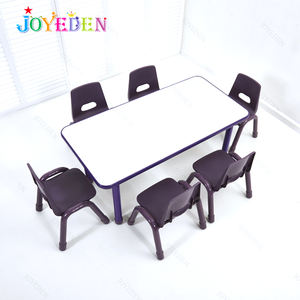 Mobilier <span class=keywords><strong>de</strong></span> garderie coloré pour l'école primaire, table rectangulaire réglable en bois pour enfants, table d'étude pour enfants - Product Image 5