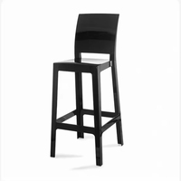 Moderner Langlebiger Leichter Verstellbarer Drehbarer Kunststoff-Barhocker mit Rückenlehne für Außenbereich, Zuhause, Apartment, Bar, Küche, Café, Wohnzimmer