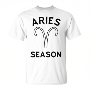 T-shirt astrologique avec glyph du zodiaque de la saison du Bélier, cadeau d'anniversaire d'avril - Product Image 2