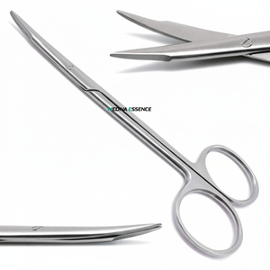 Tijeras curvas Steven de acero inoxidable de alta calidad, instrumento quirúrgico duradero y afilado para fuente de alimentación Manual médica y de aseo - Product Image 1