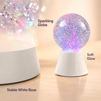 Mingxiong Moderne LED-Glitzerkugel-Nachtlicht Farbwechselnde Dekorative Beleuchtung Typ-C USB/Batterie für Schlafzimmer/Wohnzimmer