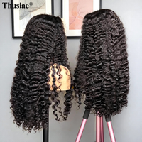 Venta al Por Mayor de Pelucas de Encaje Frontal Completo HD Transparente SDD sin Pegamento de Cabello Humano Virgen Crudo Vietnamita Rizado Kinky y Rizado Birmano