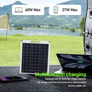 Panel Solar Flexible de Silicio Monocristalino de 30W, 22% de Eficiencia, Portátil, Impermeable, con Dos Puertos USB 3.6V-5V, Venta al Por Mayor de Fábrica - Product Image 4