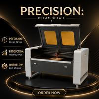 Machine de gravure laser CO2 1300 x 900 mm avec tube en verre scellé, refroidissement par eau, contrôle DSP pour la gravure et la découpe du bois et du métal