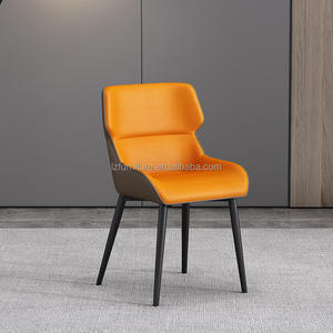 Silla de Comedor Tapizada con Marco de Madera, Patas Elípticas Cónicas, Sólida, Personalizada, Antimanchas, de Cuero Sintético / Genuino - Product Image 2