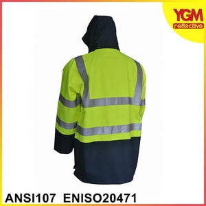 Vêtements <span class=keywords><strong>de</strong></span> travail réfléchissants imperméables à haute visibilité en gros sur mesure, veste <span class=keywords><strong>de</strong></span> sécurité, vêtements <span class=keywords><strong>de</strong></span> sécurité - Product Image 4