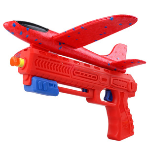 Set di giocattoli per esterni-pistola lanciaaerei-aereo in schiuma per bambini modello di pistola portatile per tiro e giocattoli volanti - Product Image 1