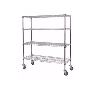 다층 스토리지 랙 무료 조합 크롬 도금 와이어 메쉬 선반 발코니 보관 금속 구조 - Product Image 1